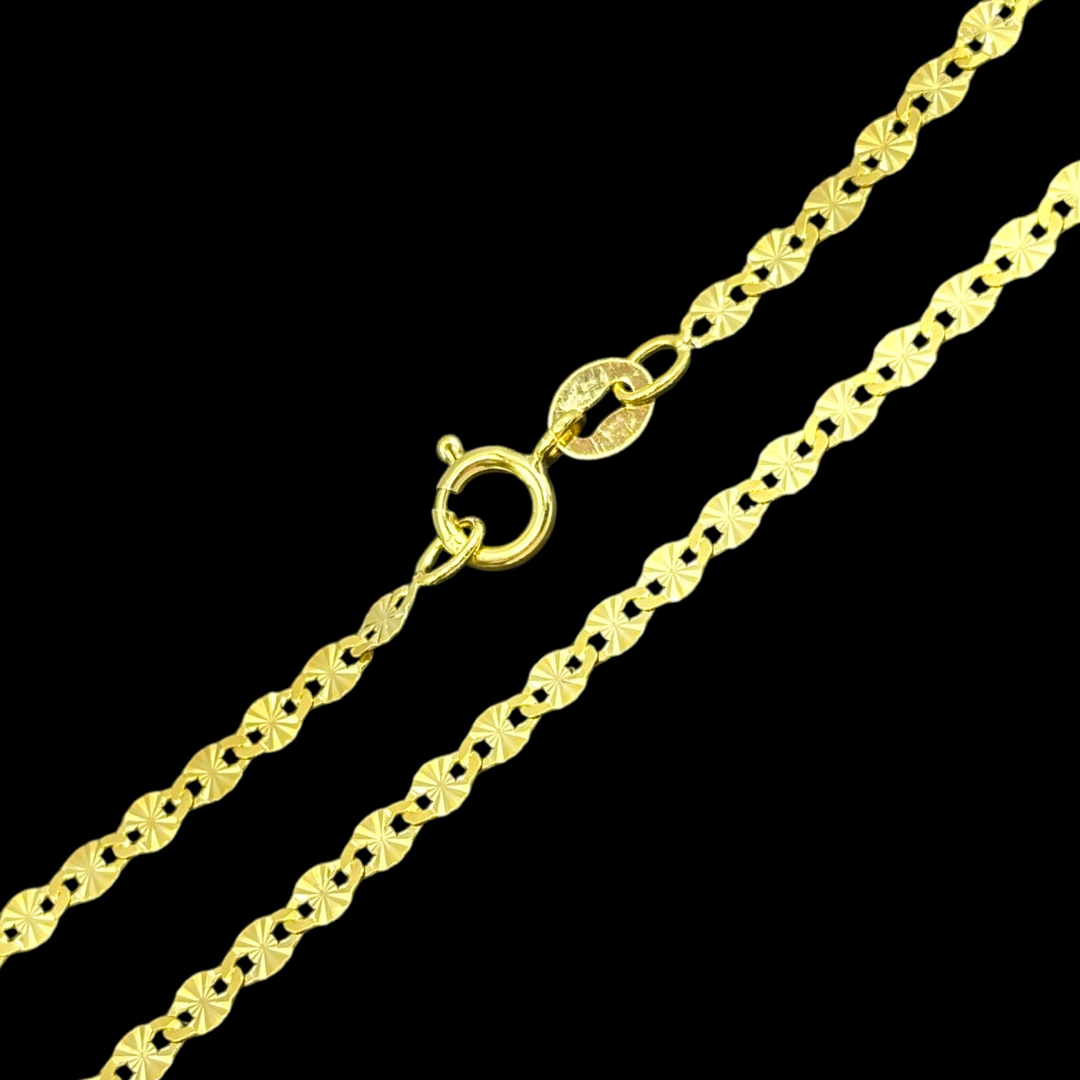 Zlatý řetízek Žiletky 50 cm, 2,4 mm (Au 585/1000, 1,95g)