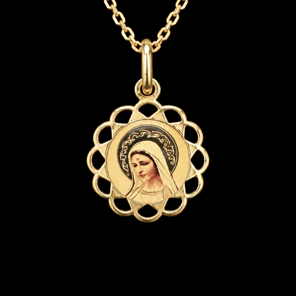 Zlatý přívěsek Madonka 198211 (Au 585/1000, 0,54g)
