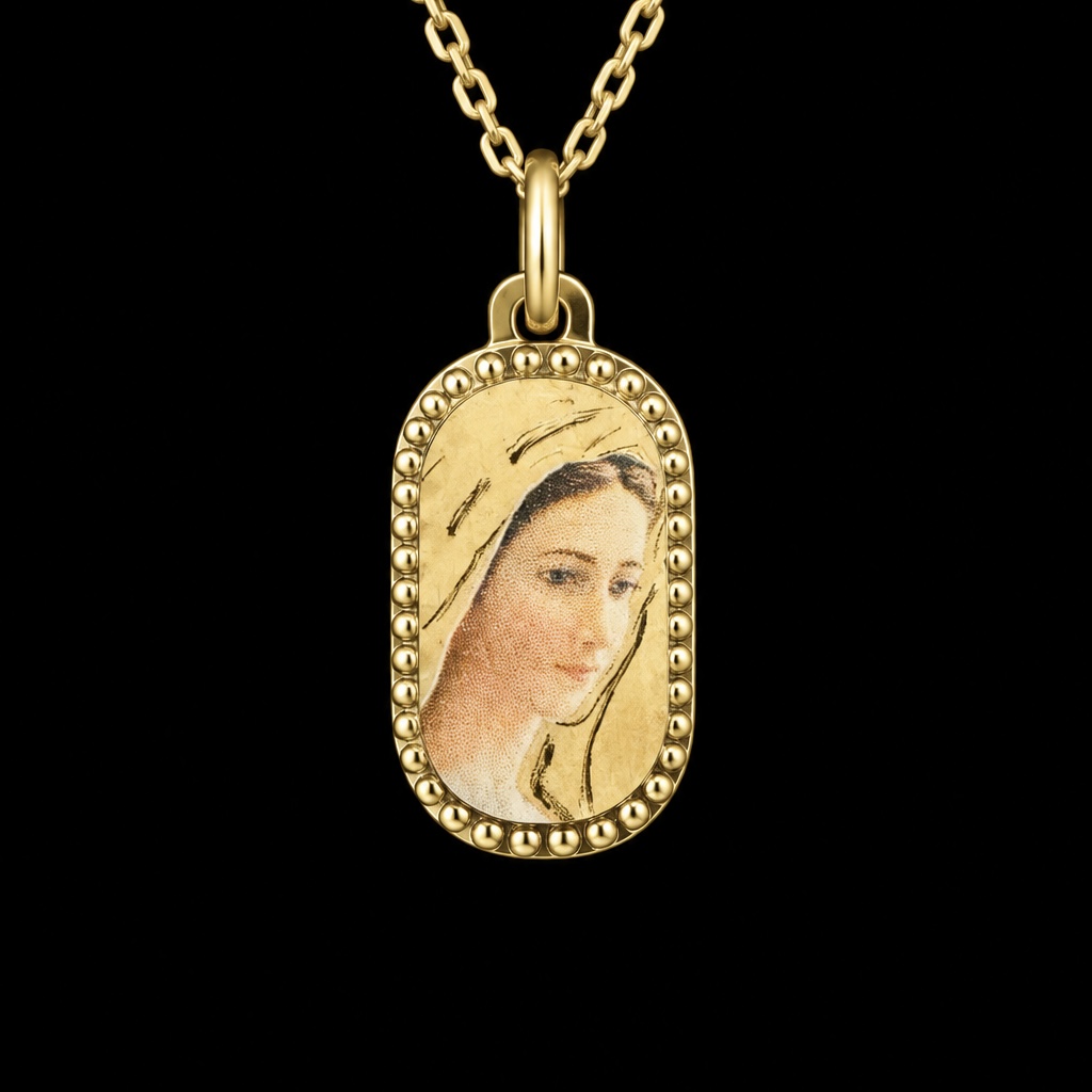 Zlatý přívěsek Madonka 198213 (Au 585/1000, 0,75g)
