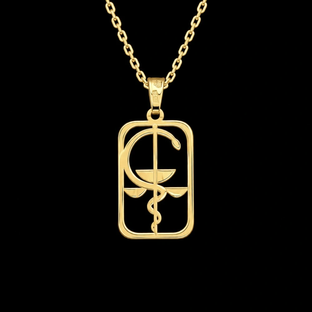 Zlatý přívěsek Lékařský symbol 191713 (Au 585/1000, 0,61g)