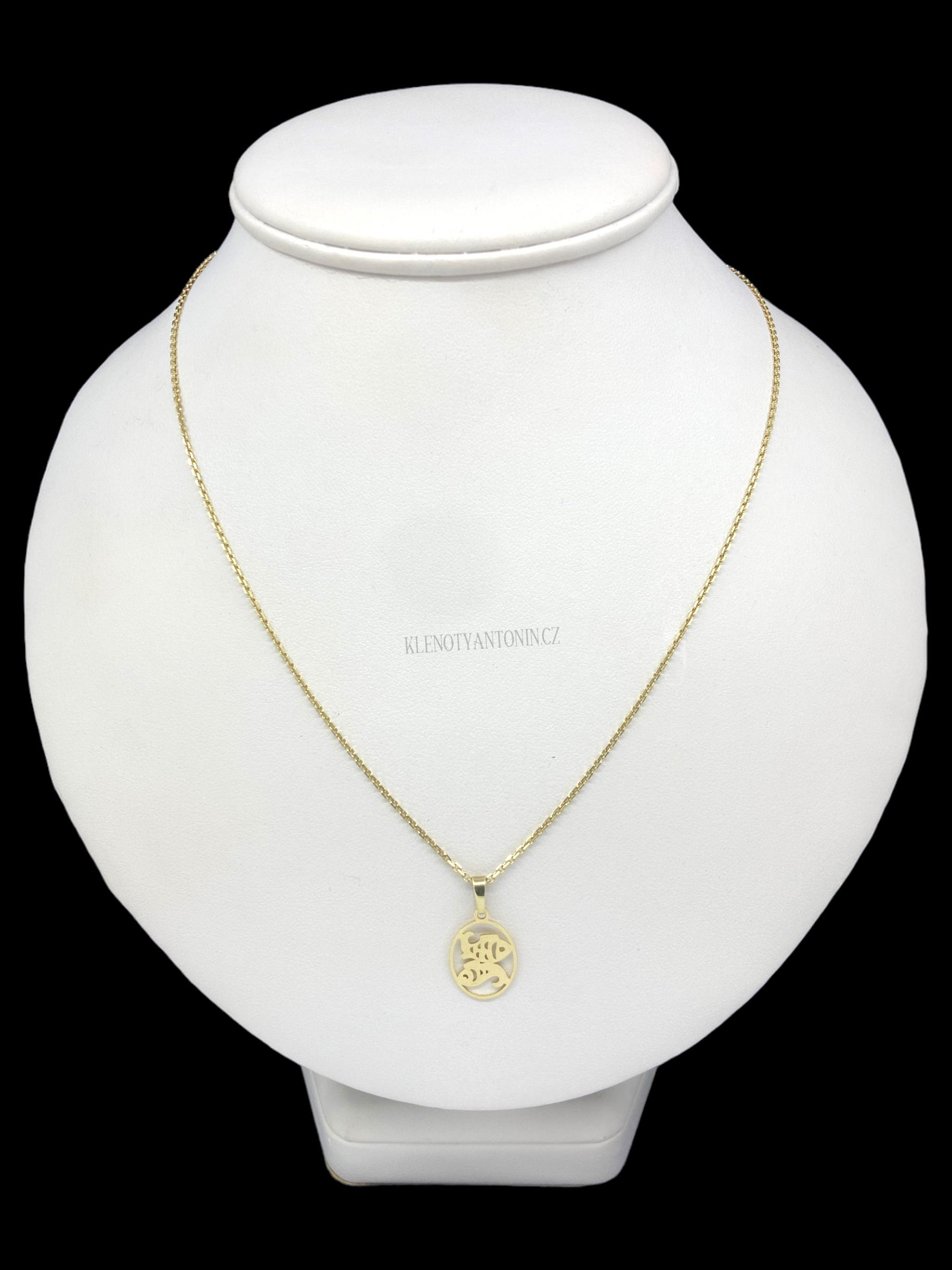 Zlatý přívěsek znamení Ryby (Au 585/1000, 0,67g)