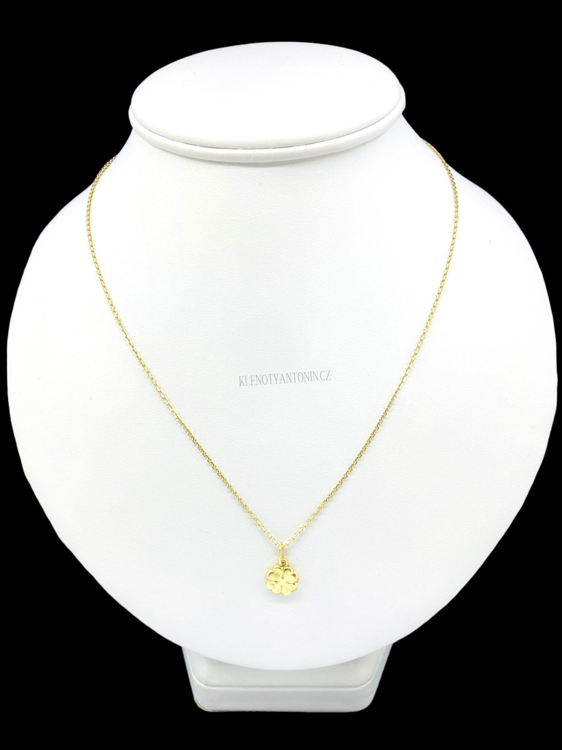 Zlatý přívěšek čtyřlístek 183618 (Au 585/1000, 0,80g) 