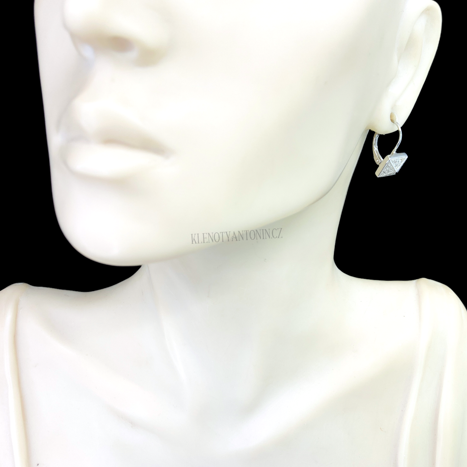 Stříbrné náušnice se zirkony (925/1000)