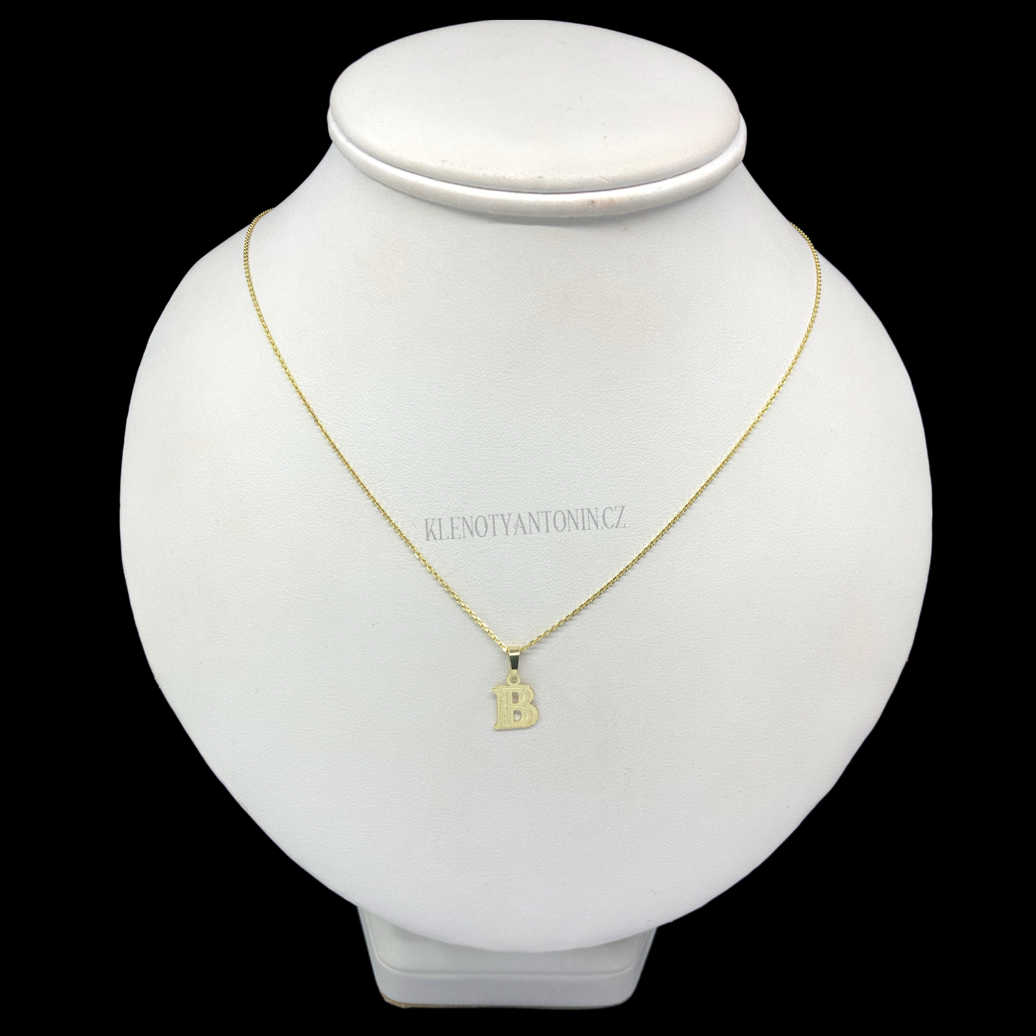 Zlatý přívěsek písmeno B (Au 585/1000, 0,52g)
