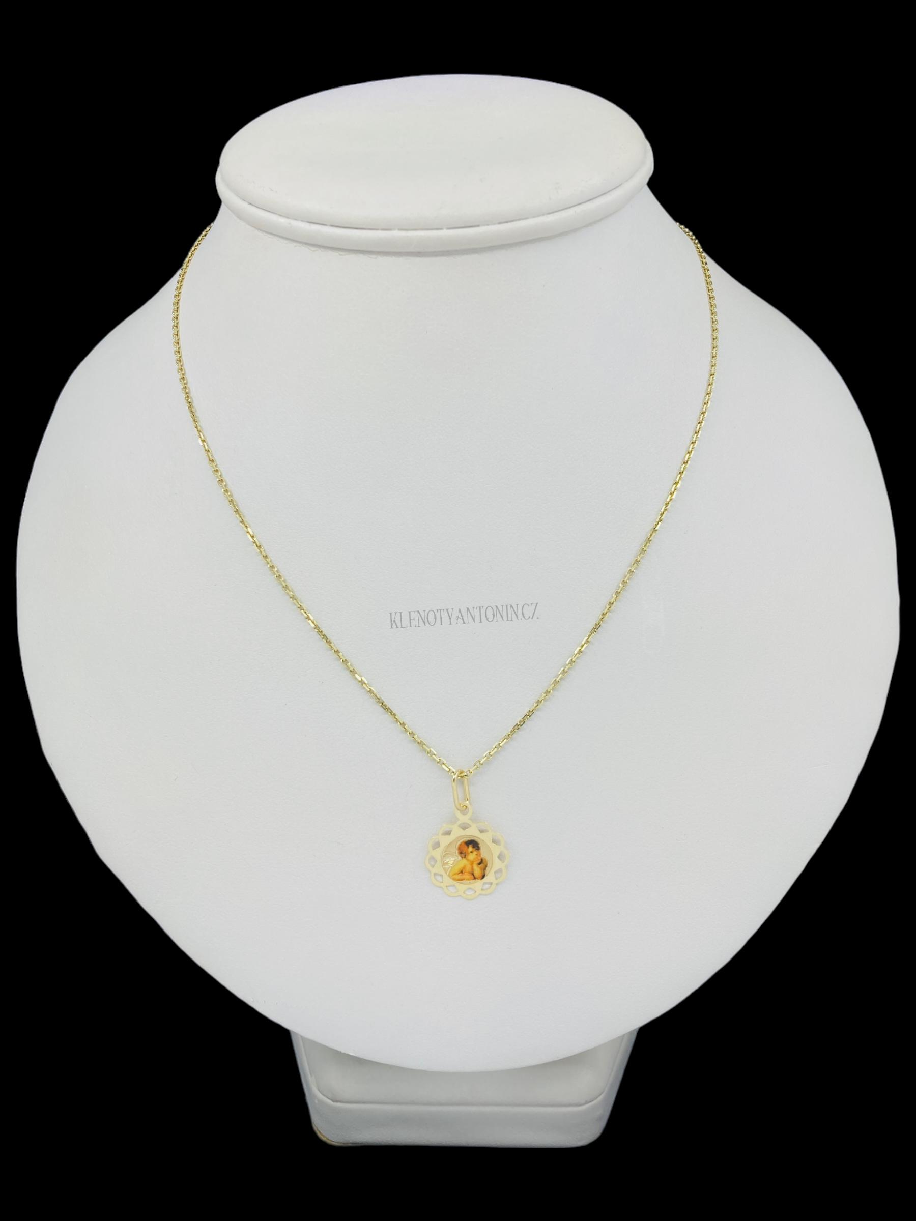 Zlatý přívěsek Andělíček 195594 (Au 585/1000, 0,54g)