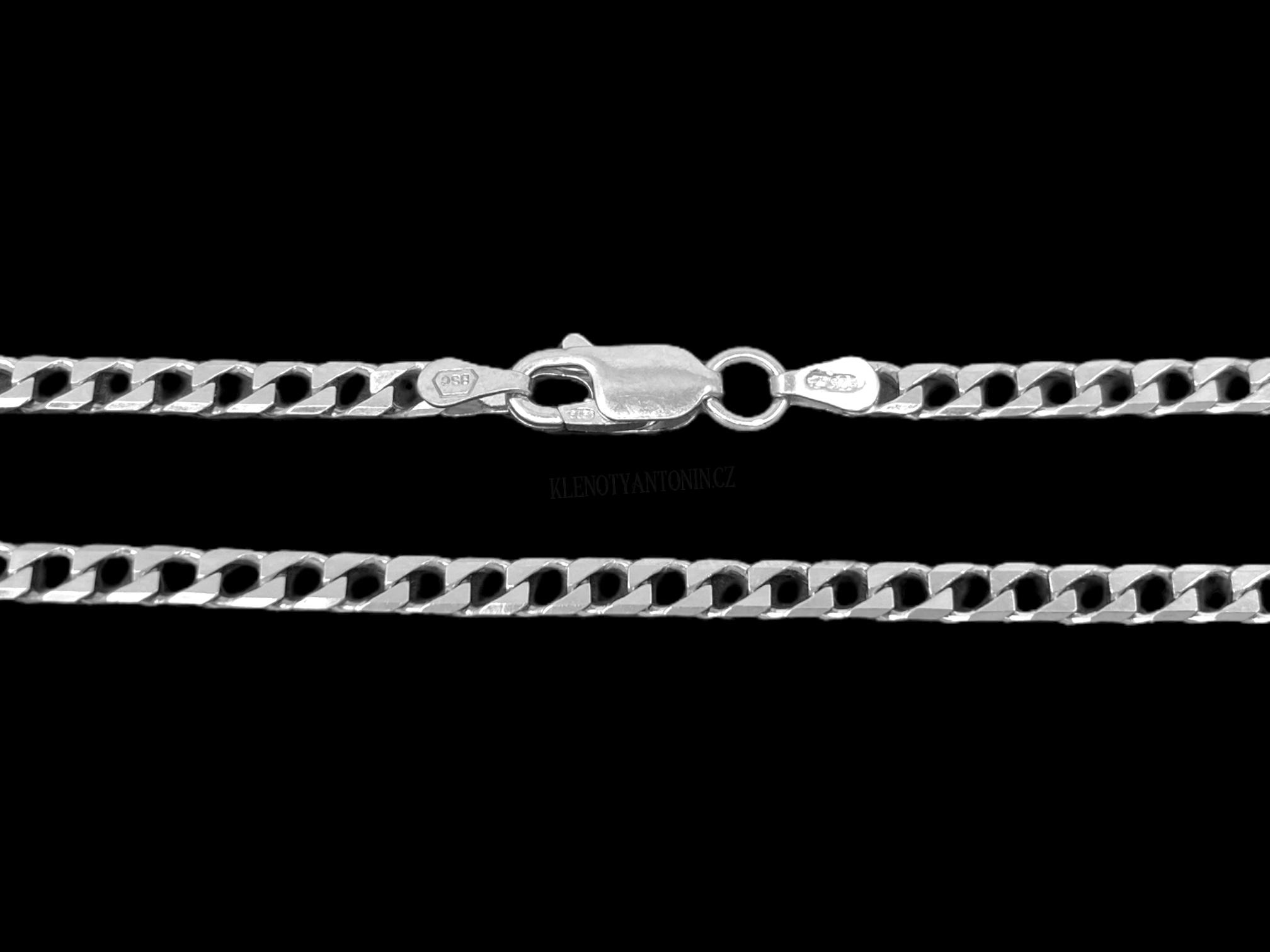 Stříbrný náramek Pancer 22 cm, 3,0 mm (Ag 925/1000, 3,90g)
