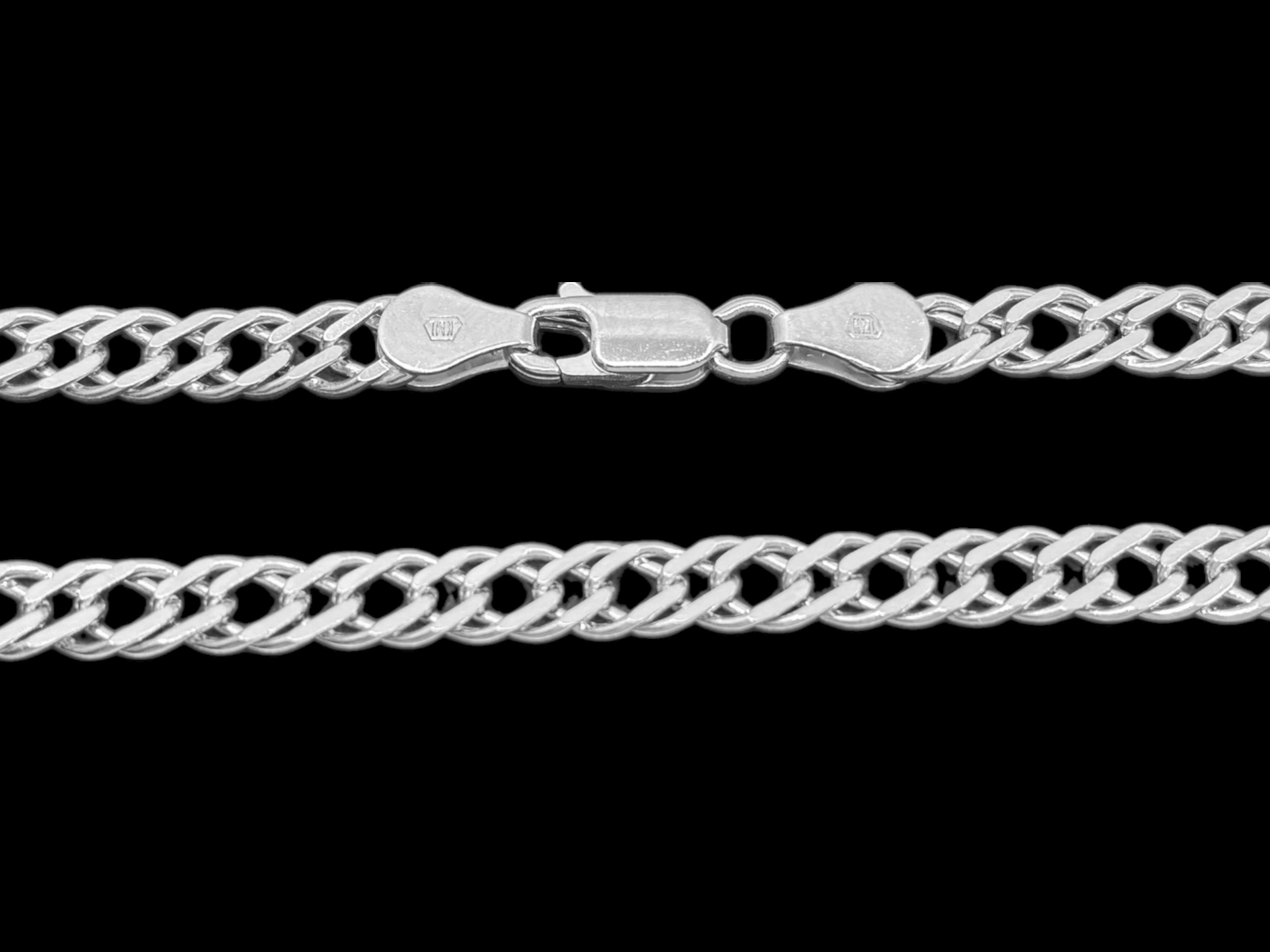 Stříbrný náramek Dvojí pancer 21 cm, 4,8 mm (Ag 925/1000, 6,0g)