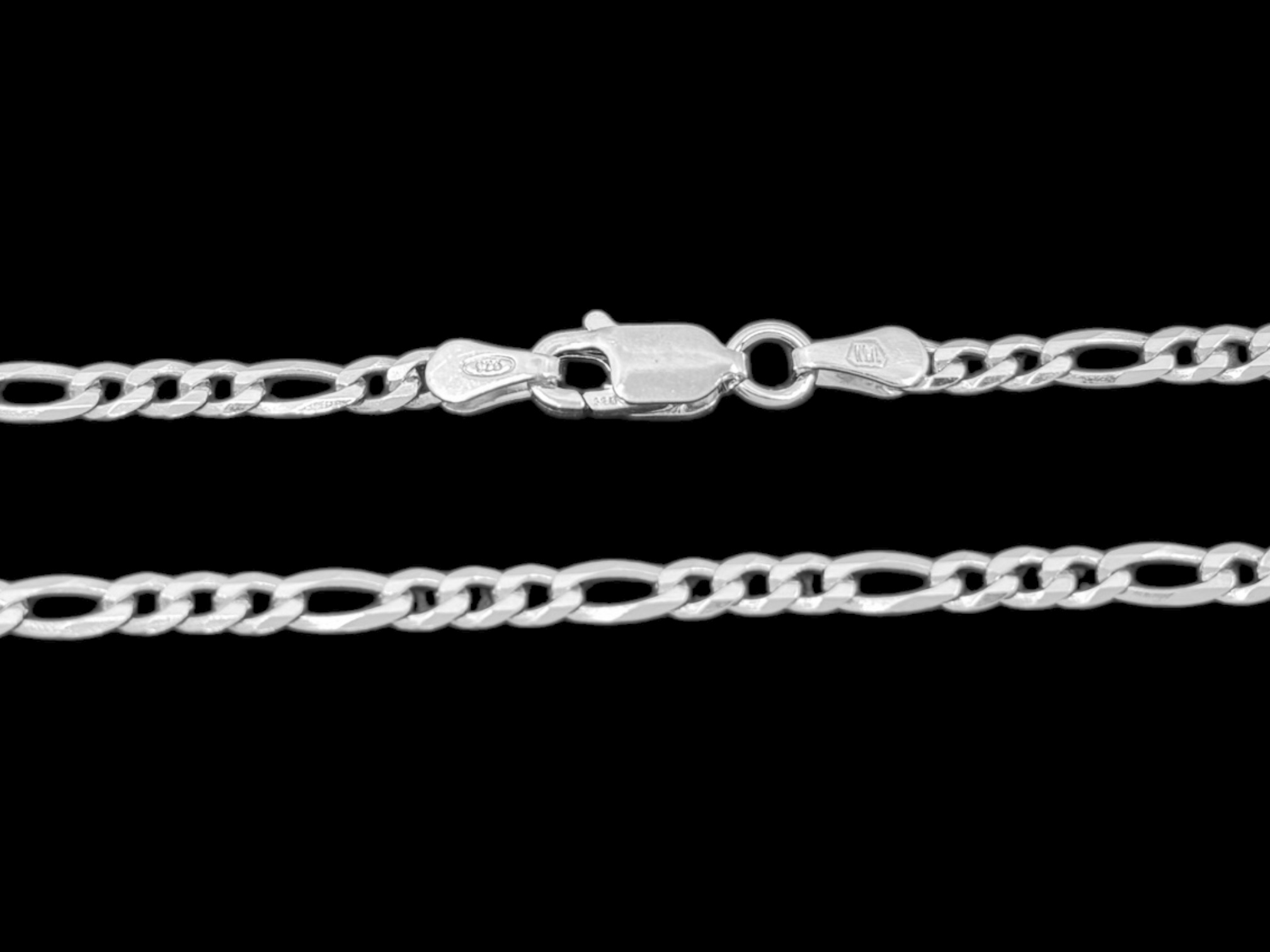 Stříbrný náramek Figaro 20 cm, 2,7 mm, (Ag 925/1000)