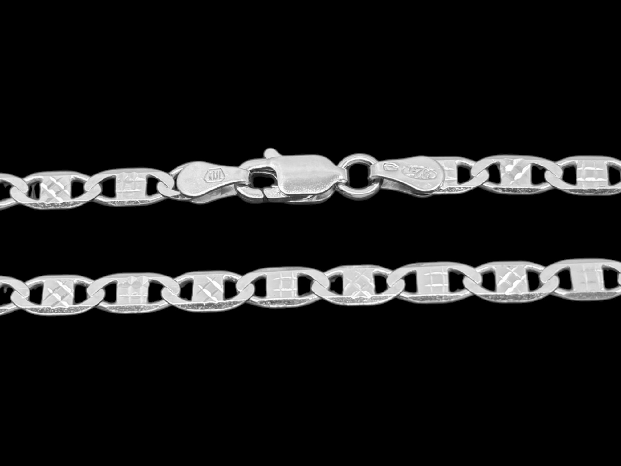 Stříbrný náramek Žiletky 20 cm, 3,7 mm (Ag 925/1000, 3,4g)