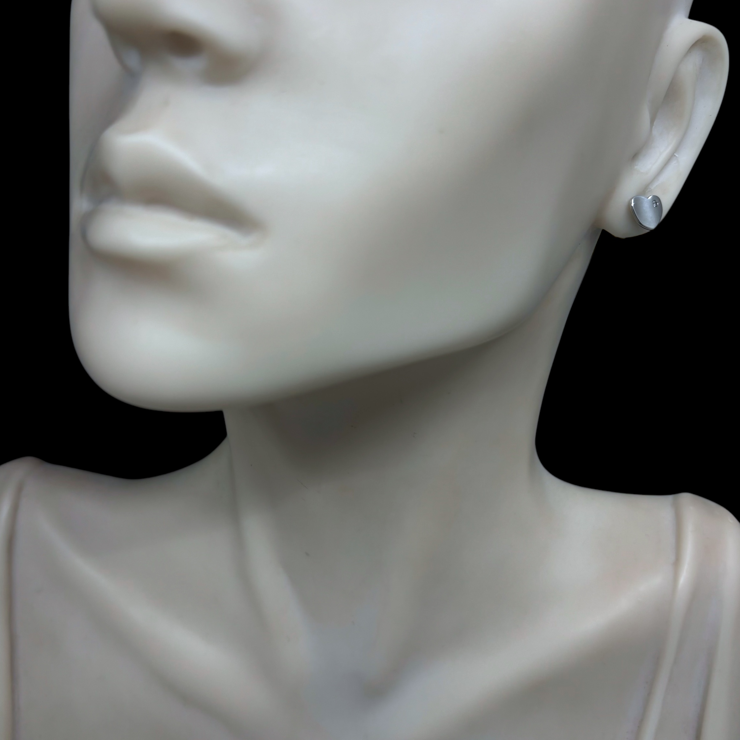 Zlaté náušnice srdíčka se zirkony 195646 (Au 585/1000, 0,87g)