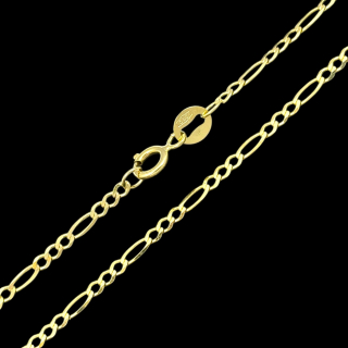 Zlatý řetízek Figaro 55 cm, 1,7 mm (Au 585/1000, 2g)