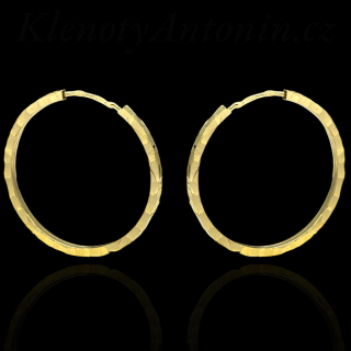 Zlaté náušnice kruhy Ø22 mm, 196421 (Au 585/1000, 0,95g)