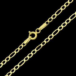 Zlatý řetízek Figaro 45 cm, 2,3 mm (Au 585/1000, 2,98g)