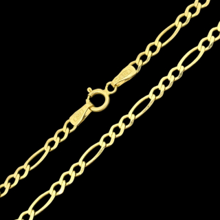 Zlatý řetízek Figaro 50 cm, 2,7 mm (Au 585/1000, 3,97g)