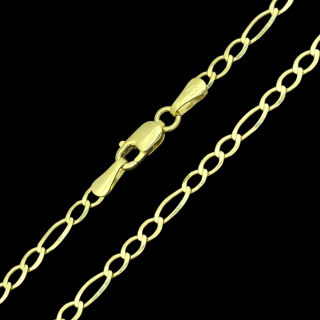 Zlatý řetízek Figaro 45 cm, 2,6 mm (Au 585/1000, 2,71g)