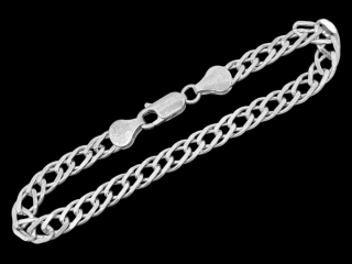 Stříbrný náramek Dvojí pancer 18 cm, 5,7 mm (Ag 925/1000, 7,3g)