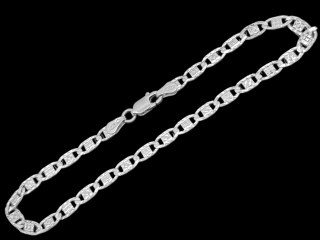 Stříbrný náramek Žiletky 20 cm, 4,0 mm (Ag 925/1000, 3,5g)