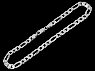 Stříbrný náramek Figaro 23 cm, 5,2 mm, (Ag 925/1000, 5,9g)
