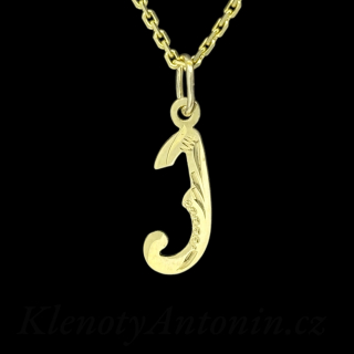 Zlatý přívěsek písmeno I (Au 585/1000, 0,35g)
