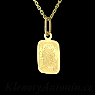 Zlatý přívěsek Madonka 196441 (Au 585/1000, 0,50g)