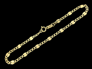 Zlatý náramek Figaro 18 cm, 3,3 mm (Au 585/1000, 1,05g)