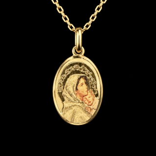 Zlatý přívěsek Madonka 198278 (Au 585/1000, 0,80g)