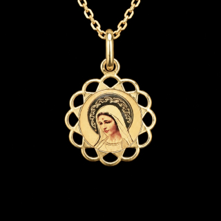 Zlatý přívěsek Madonka 198211 (Au 585/1000, 0,54g)