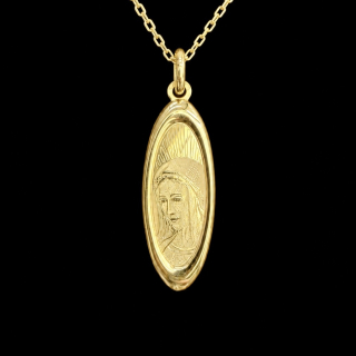 Zlatý přívěsek Madonka 198277 (Au 585/1000, 0,95g)